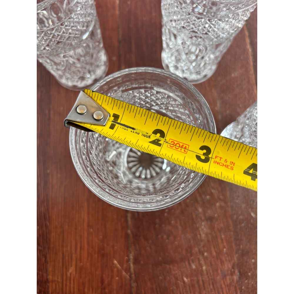 Imperial Glass Cape Cod Clear Flat Tumblers Set of 4 Vintage Juice Water Glasses - Picture 5 of 7